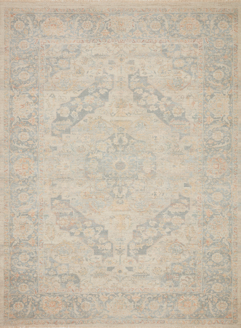 Priya Bone/Bluestone Rug