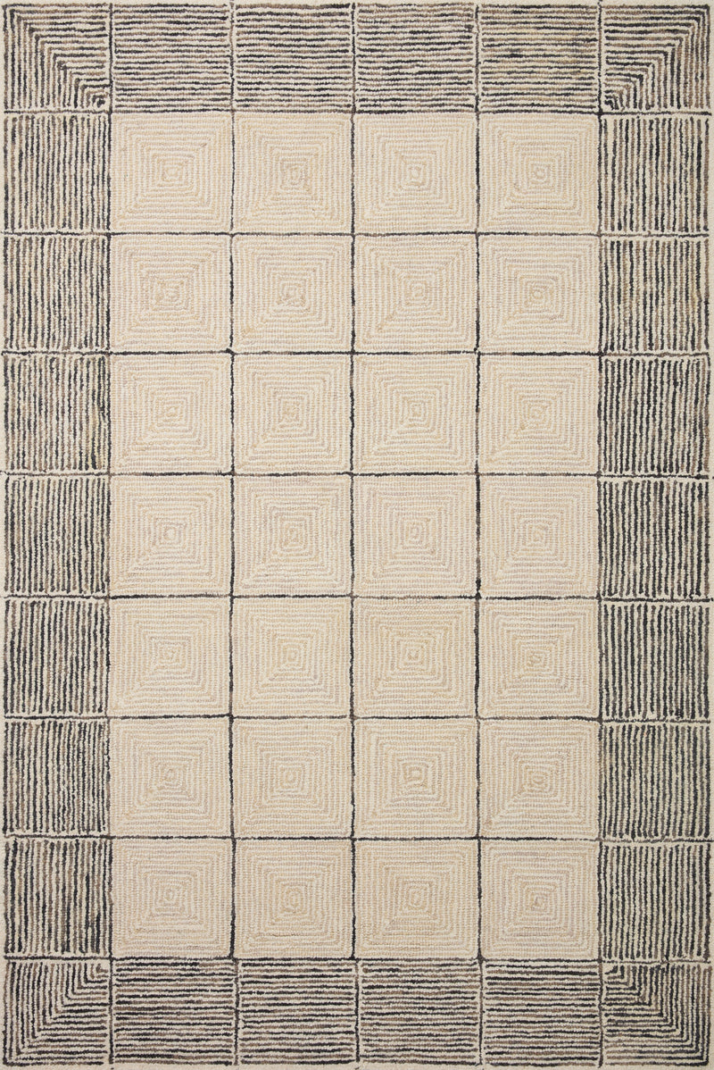 Francis Cream/Black Rug