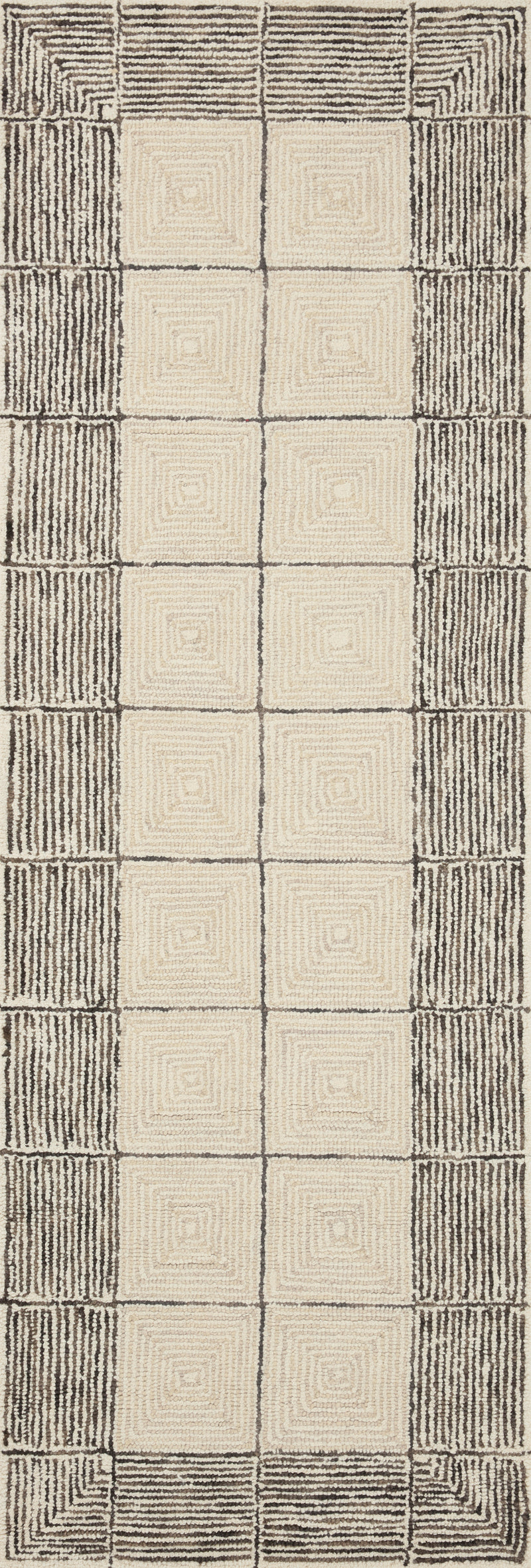 Francis Cream/Black Rug